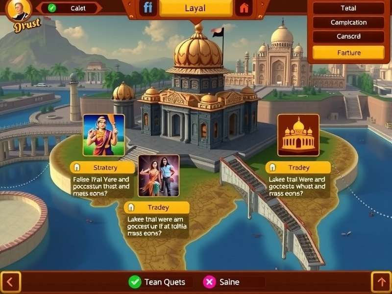 Golden Treasure Quest strategy guide showing map of India with quest locations